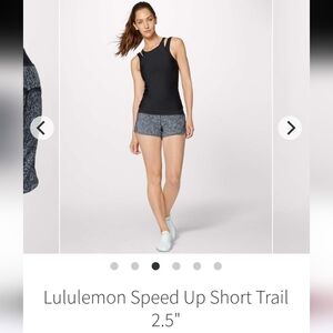 Lululemon Speed Up Short 2.5" Sz 4 Black/ White